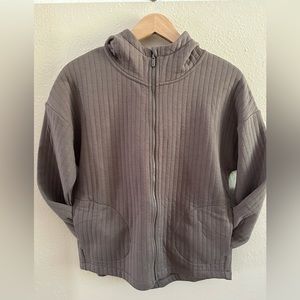 GapFit Jacquard Full-Zip Jacket - Cashmere Brown